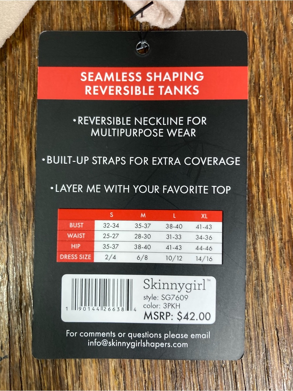 Skinny Girl Shaping Reversible Tanks Women’s Size Small Black/White/Taupe NWT - Picture 4 of 6